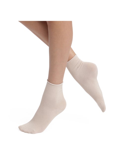 Lot de 2 paires de mi-chaussettes coton Mode - Kiabi Lot de 2 paires de mi-chaussettes coton Mode - Kiabi