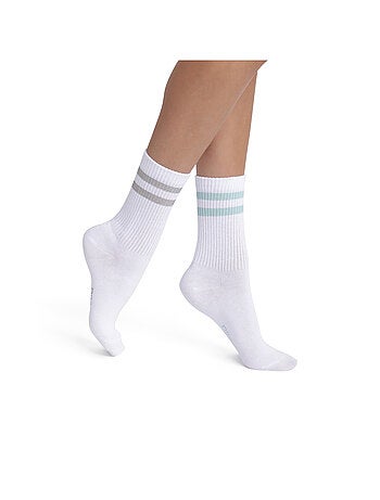 Lot de 2 paires de mi-chaussettes coton Mode