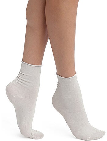 Lot de 2 paires de mi-chaussettes coton mode