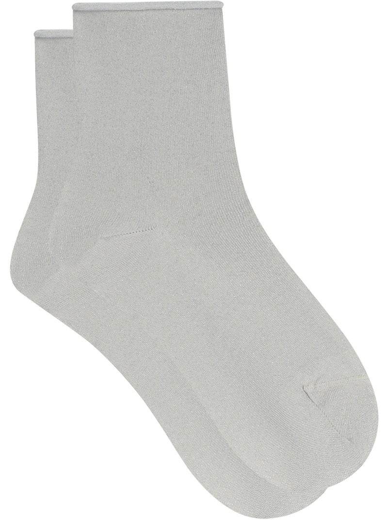 Lot de 2 paires de mi-chaussettes coton mode Gris perle - Kiabi