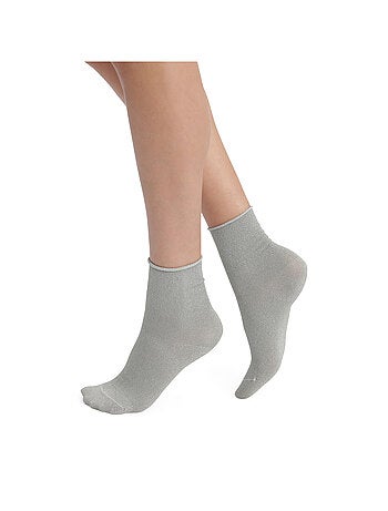 Lot de 2 paires de mi-chaussettes coton Mode