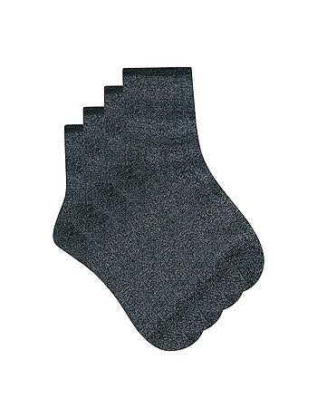 Lot de 2 paires de mi-chaussettes coton Mode