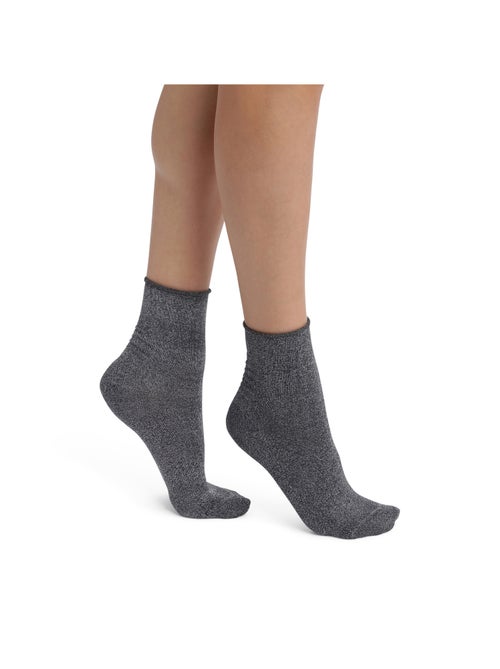 Lot de 2 paires de mi-chaussettes coton Mode - Kiabi