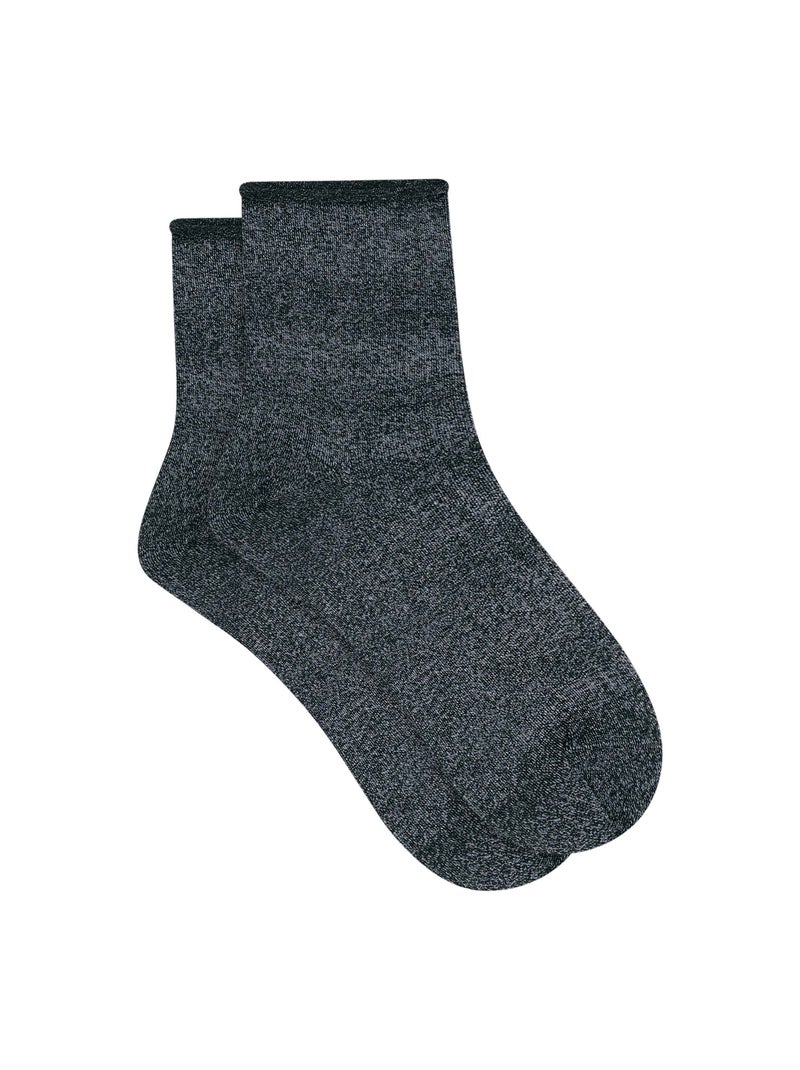 Lot de 2 paires de mi-chaussettes coton Mode Noir - Kiabi