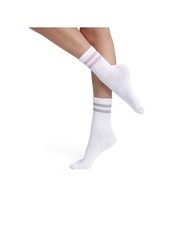 Lot de 2 paires de mi-chaussettes coton Mode