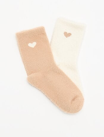 Lot de 2 paires de mi-chaussettes fantaisie