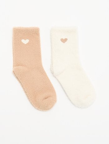 Lot de 2 paires de mi-chaussettes fantaisie