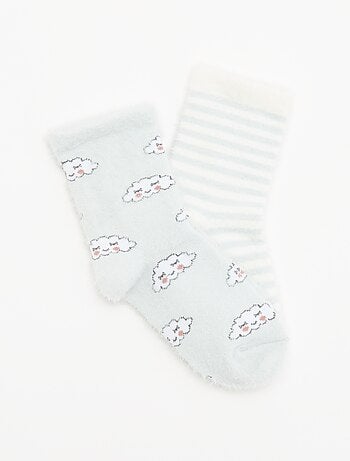 Lot de 2 paires de mi-chaussettes fantaisie