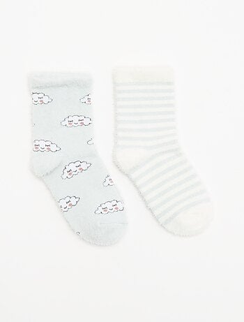 Lot de 2 paires de mi-chaussettes fantaisie