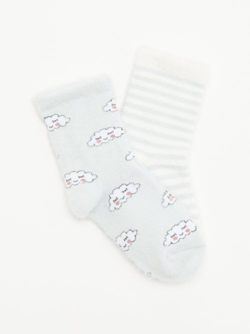 Lot de 2 paires de mi-chaussettes fantaisie - Kiabi Lot de 2 paires de mi-chaussettes fantaisie - Kiabi