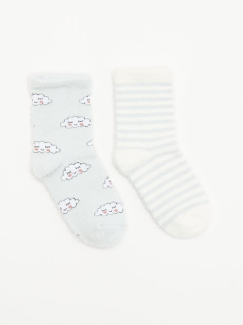 Lot de 2 paires de mi-chaussettes fantaisie - Kiabi Lot de 2 paires de mi-chaussettes fantaisie - Kiabi