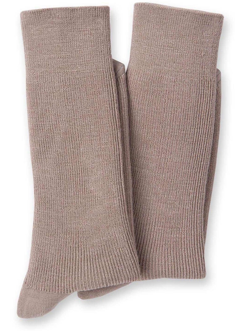 Lot de 2 paires de mi-chaussettes laine - DAXON Beige - Kiabi