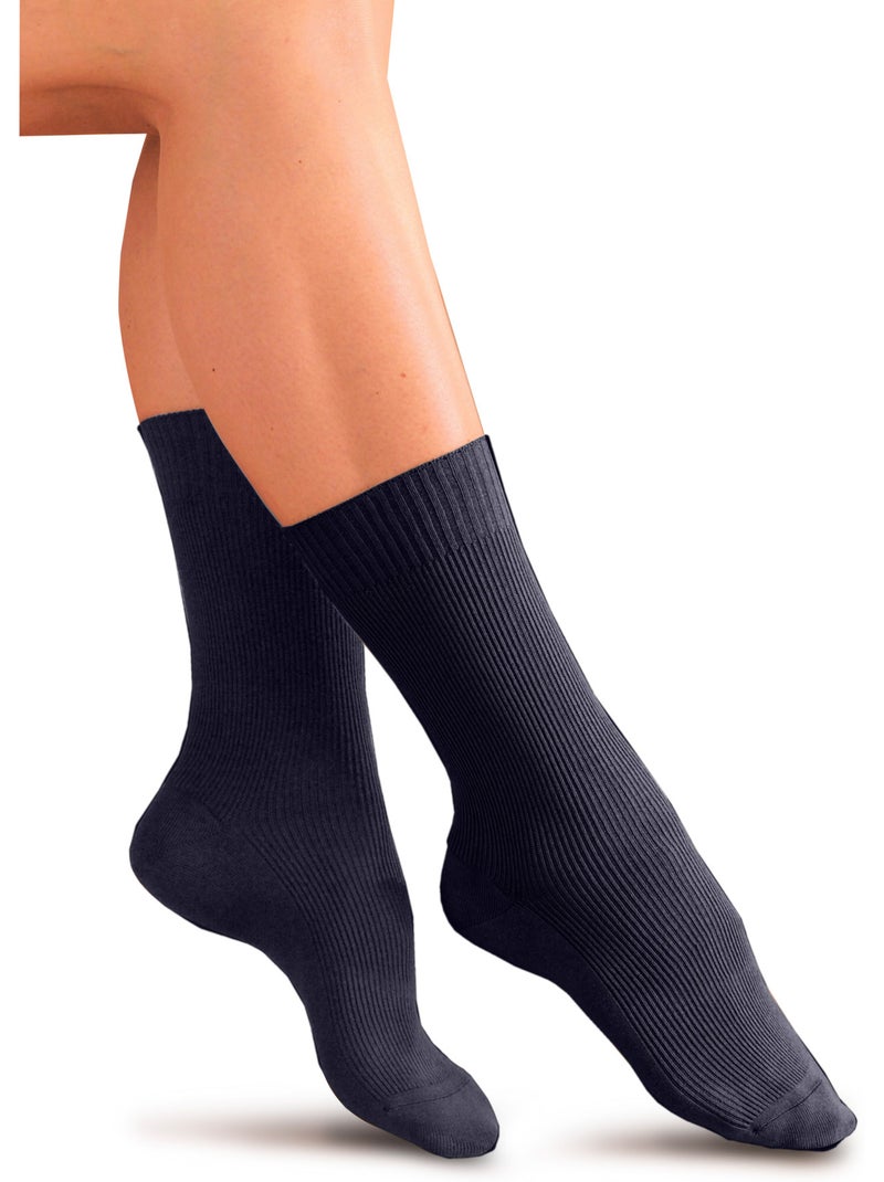 Lot de 2 paires de mi-chaussettes laine - DAXON Bleu marine - Kiabi