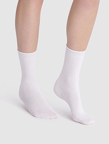 Lot de 2 Paires de Mi-Chaussettes Basique Coton
