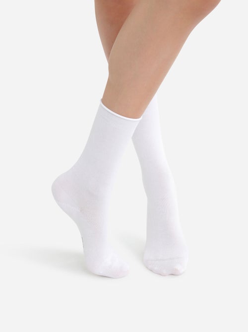 Lot de 2 Paires de Mi-Chaussettes Modal - Kiabi