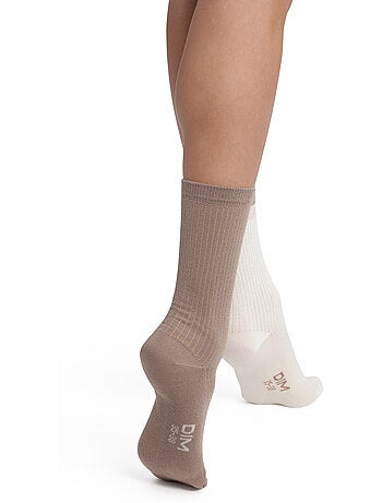 Lot de 2 paires de mi-chaussettes modal fancy