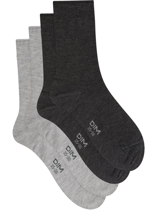 Lot de 2 Paires de Mi-Chaussettes Modal - Kiabi Lot de 2 Paires de Mi-Chaussettes Modal - Kiabi