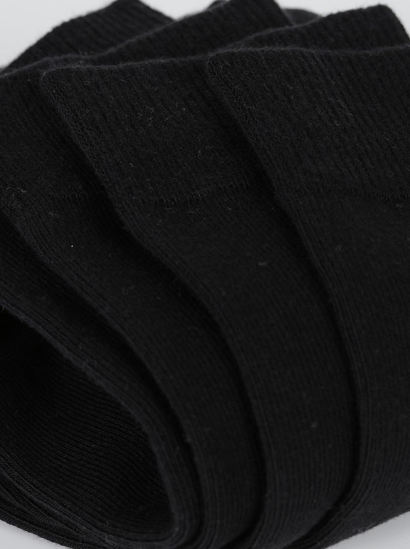 Lot de 2 paires de mi-chaussettes polaire Thermo Noir - Kiabi