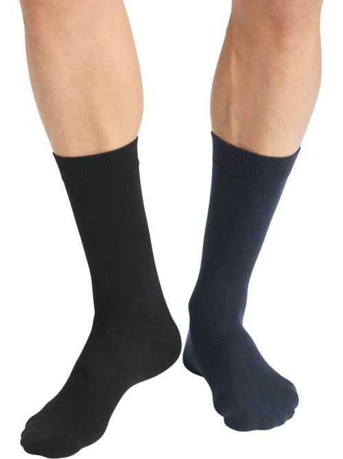 Lot de 2 paires de mi-chaussettes Thermo - Kiabi Lot de 2 paires de mi-chaussettes Thermo - Kiabi