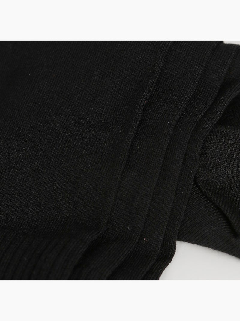 Lot de 2 Paires de Mi-Chaussettess Bambou Noir - Kiabi