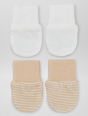 Lot de 2 paires de moufles anti-griffes