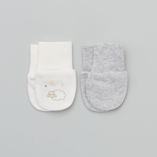 Lot De 2 Paires De Moufles Bebe Garcon Gris Kiabi 3 00