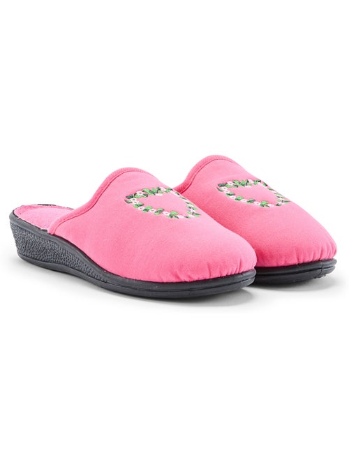 Lot de 2 paires de mules brodées - PEDICONFORT - Kiabi