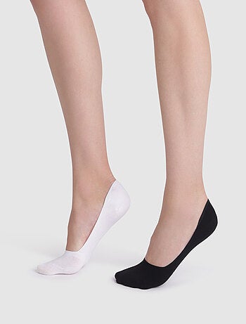 Lot de 2 paires de Protèges-Pieds Basique Coton