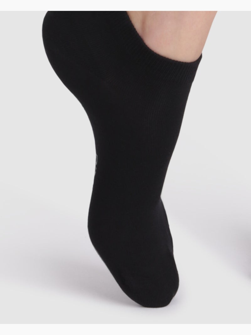 Lot de 2 Paires de Socquettes Courtes Basique Coton Noir - Kiabi