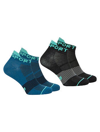 Lot de 2 paires de socquettes homme Running Athena