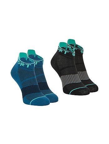 Lot de 2 paires de socquettes homme Running Athena