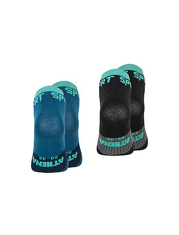 Lot de 2 paires de socquettes homme Running Athena