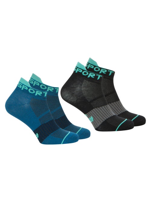 Lot de 2 paires de socquettes homme Running Athena - Kiabi