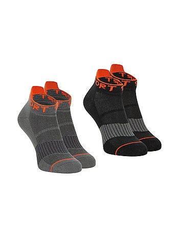 Lot de 2 paires de socquettes homme Running Athena