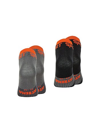 Lot de 2 paires de socquettes homme Running Athena