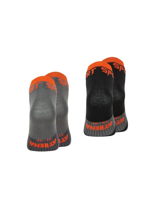 Lot de 2 paires de socquettes homme Running Athena - Kiabi