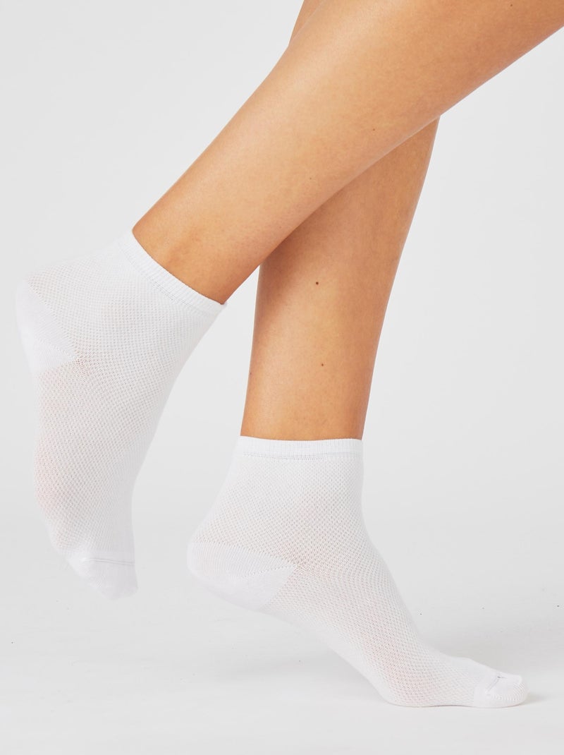 Lot de 2 paires de socquettes mixtes Climatyl - Damart Blanc - Kiabi