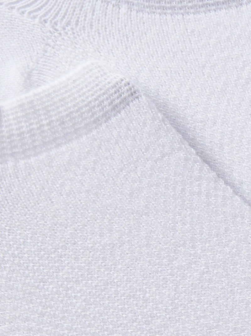 Lot de 2 paires de socquettes mixtes et invisibles Climatyl - Damart Blanc - Kiabi