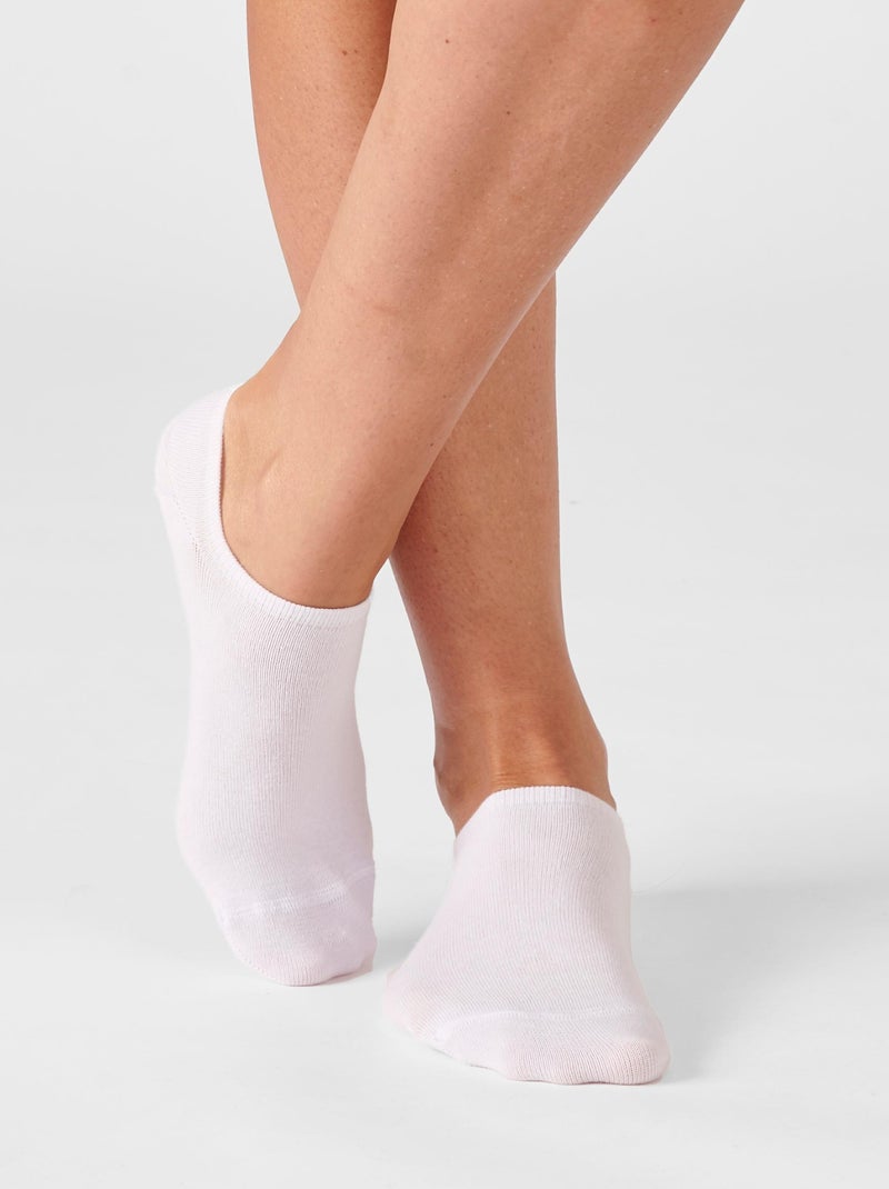 Lot de 2 paires de socquettes mixtes invisibles - Damart Blanc - Kiabi