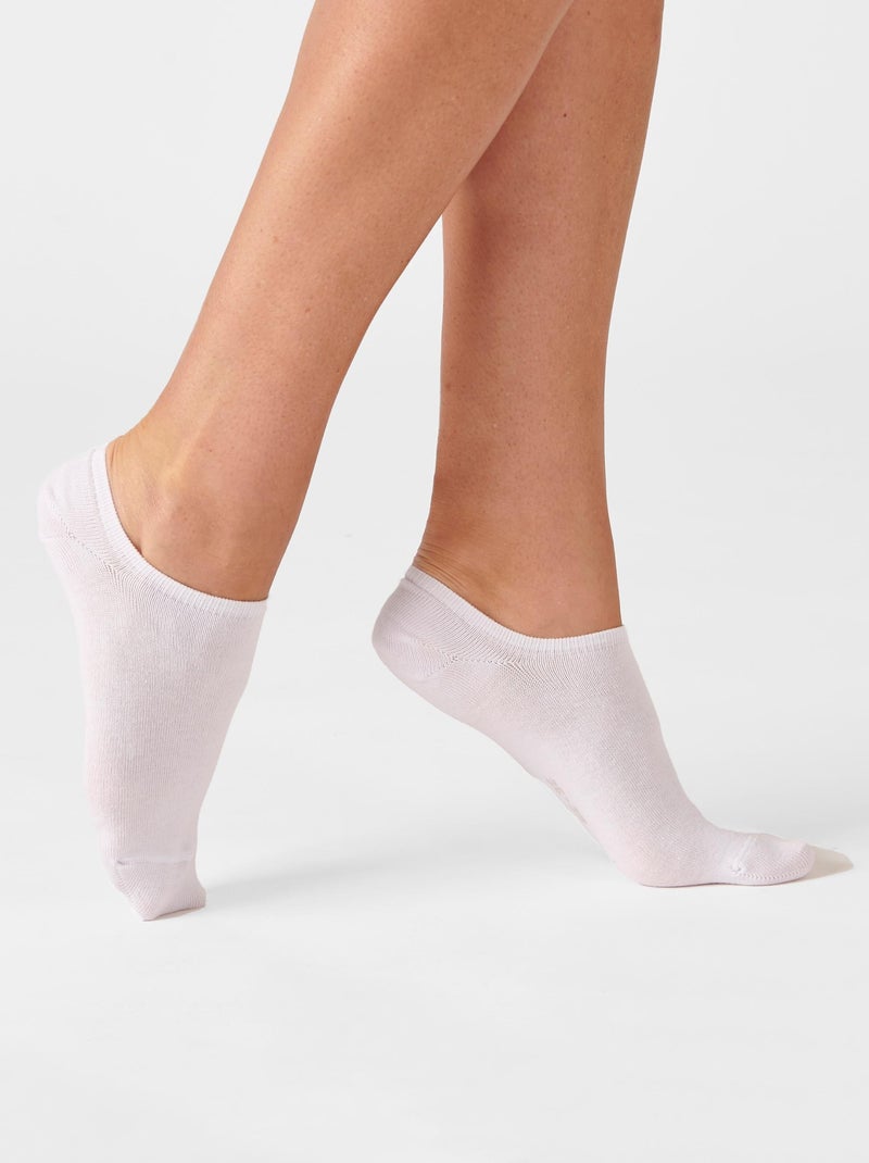 Lot de 2 paires de socquettes mixtes invisibles - Damart Blanc - Kiabi