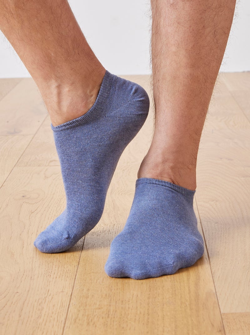 Lot de 2 paires de socquettes mixtes invisibles - Damart Bleu - Kiabi
