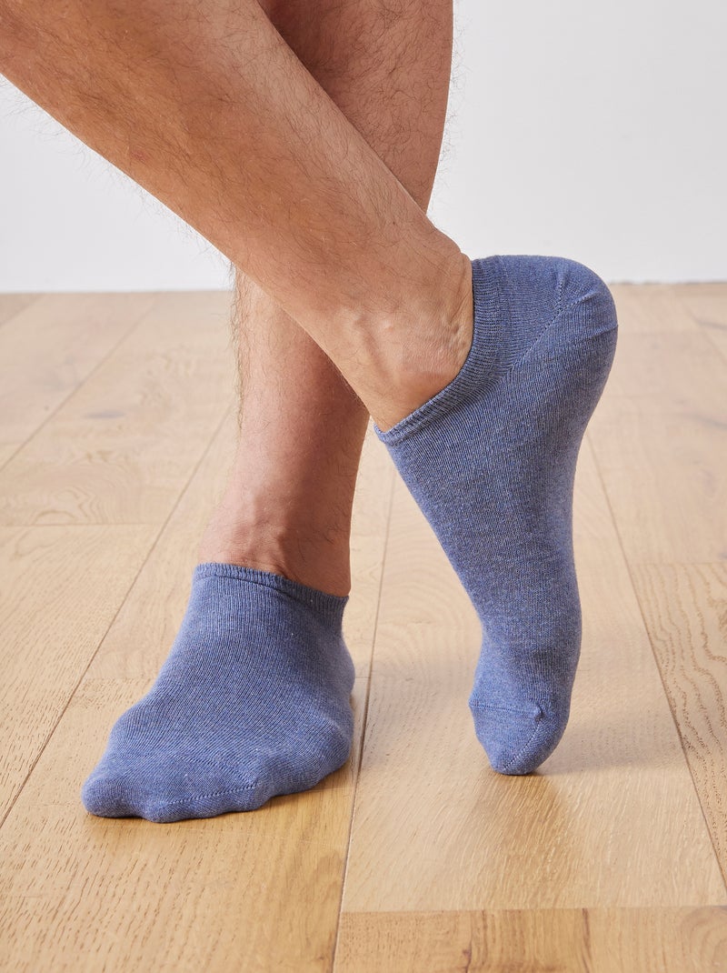 Lot de 2 paires de socquettes mixtes invisibles - Damart Bleu - Kiabi