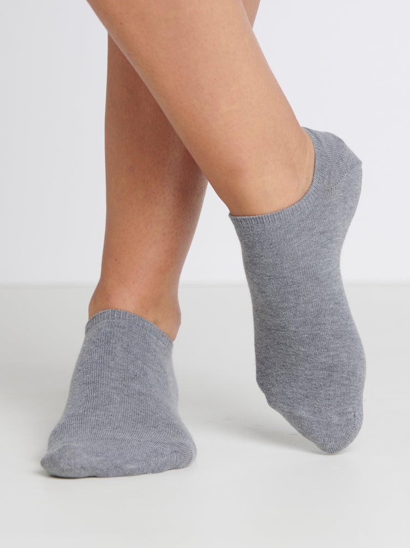 Lot de 2 paires de socquettes mixtes invisibles - Damart Gris - Kiabi