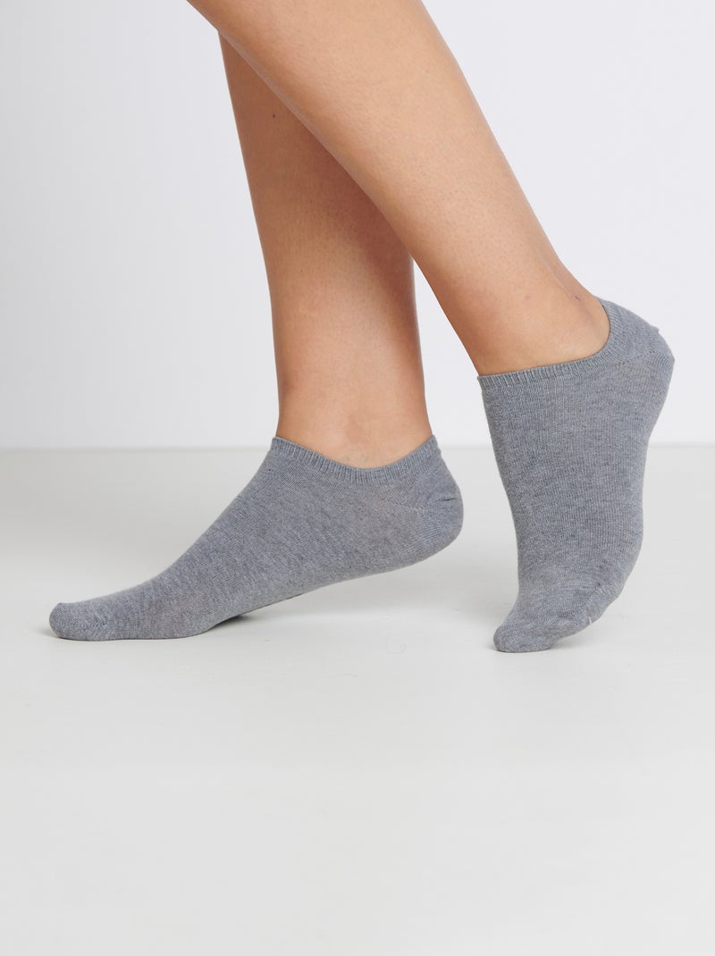 Lot de 2 paires de socquettes mixtes invisibles - Damart Gris - Kiabi
