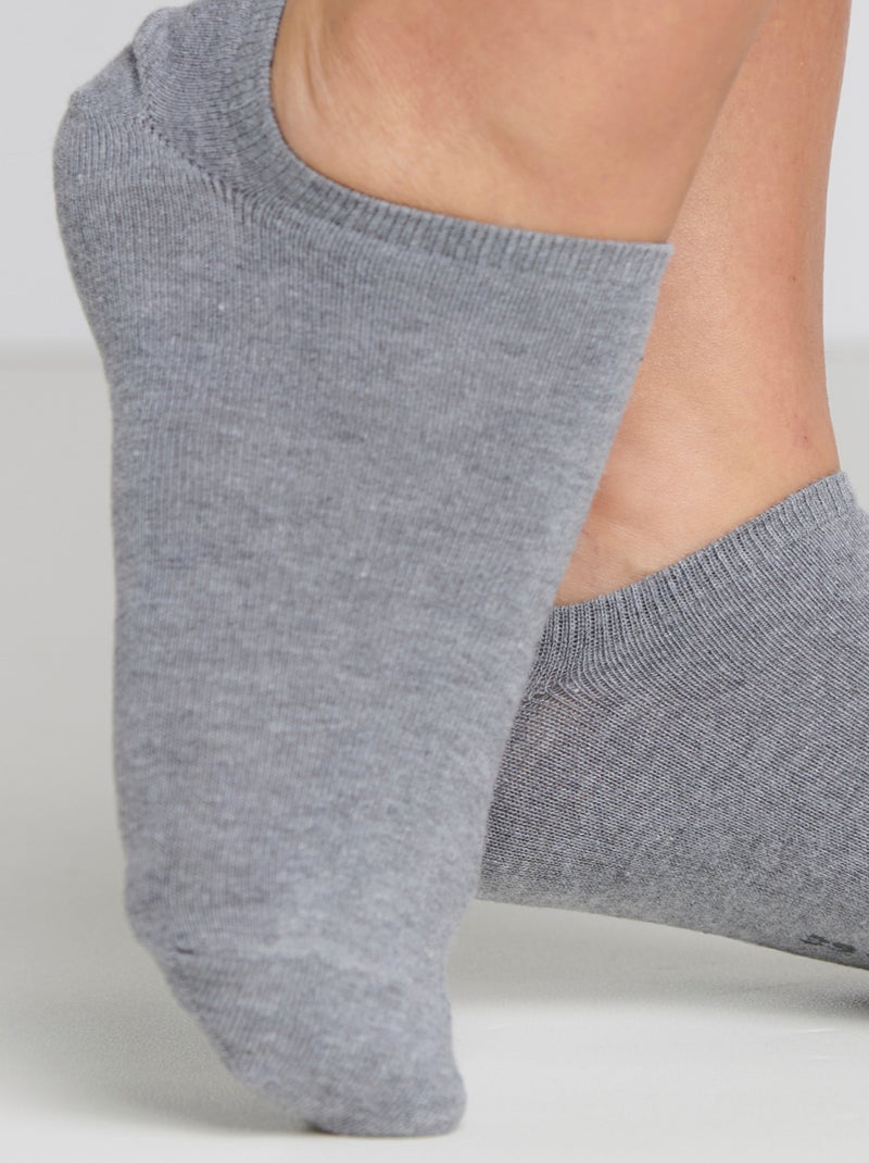 Lot de 2 paires de socquettes mixtes invisibles - Damart Gris - Kiabi