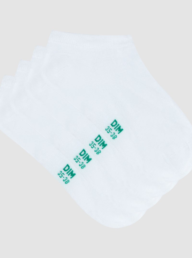 Lot de 2 paires de socquettes unies Gots Good Socks Blanc - Kiabi