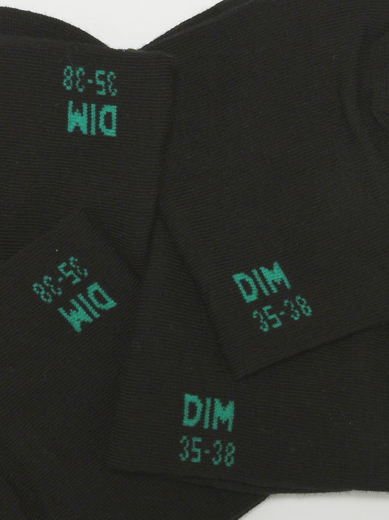 Lot de 2 paires de socquettes unies Gots Good Socks Noir - Kiabi