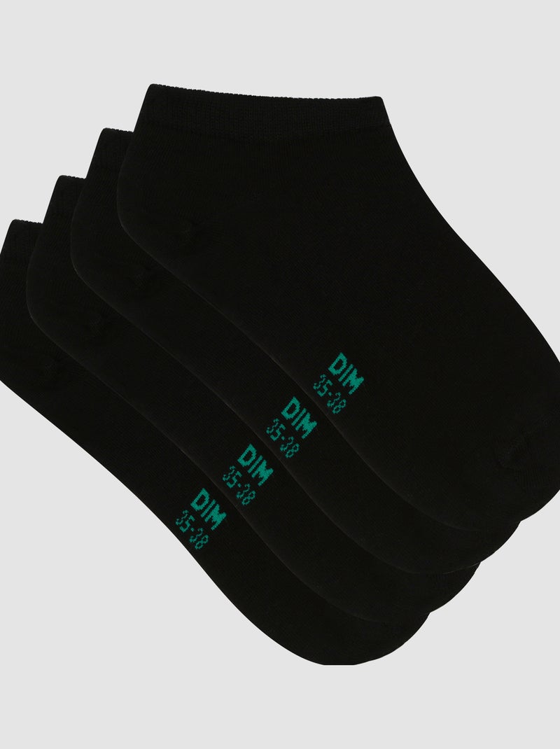 Lot de 2 paires de socquettes unies Gots Good Socks Noir - Kiabi