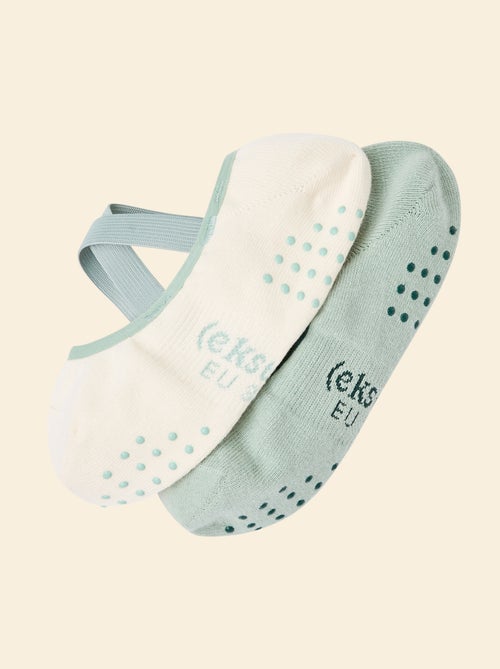 Lot de 2 paires de soquettes yoga (ekstract) en coton - Kiabi
