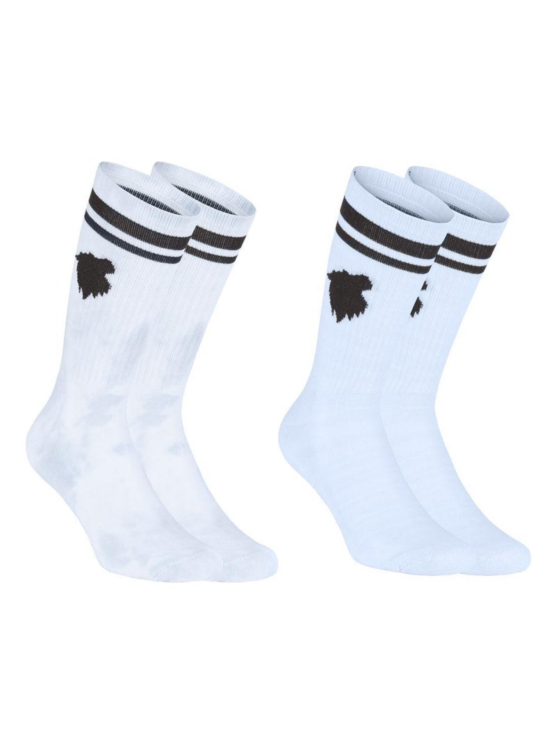 Lot de 2 paires de tennis uni et Tie and Dye Comme Des Loups Bleu - Kiabi